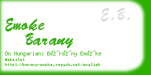 emoke barany business card